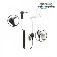 Listen Only 3.5mm Acoustic Tube Earpiece Headset For 2-Way Radio