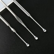 3pcs Ear Pick Cleaning Set Ear Wax Remover Cleaner Curette Kit Stainless Steel