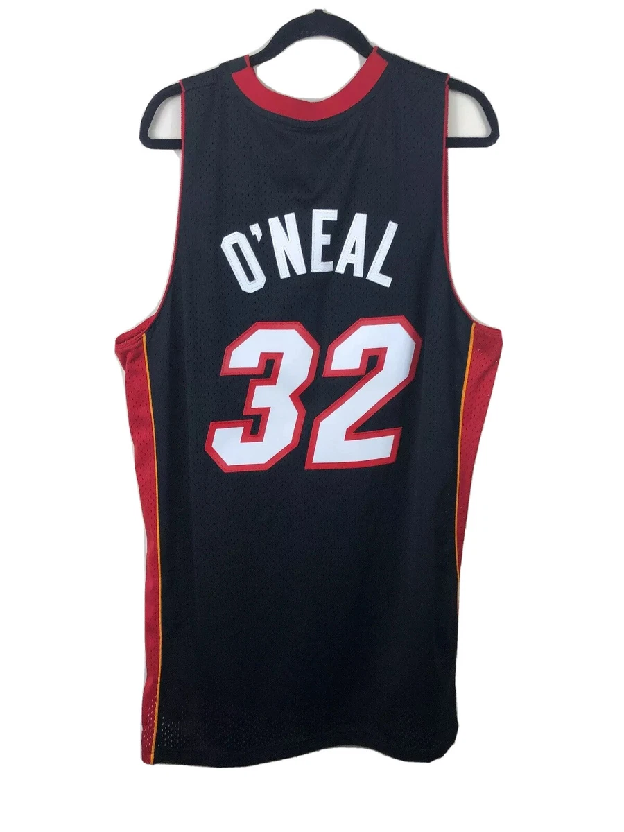 Shaquille O’Neal Shaq Miami Heat Authentic Reebok Black NBA Jersey XL +2  Length