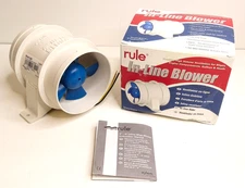 Rule 240 Inline 4" Bilge Blower 12V DC Fan Inlet Outlet Boat Ventilation 29-240