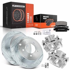 Rear Brake Rotors And Ceramic Pads Kit With Calipers