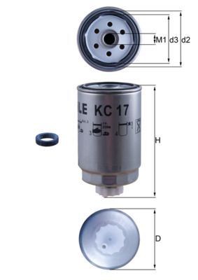 MAHLE KC17D FUEL FILTER