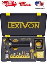 LEXIVON Butane Torch Multi-Function Kit | Premium Self-Igniting Soldering Statio