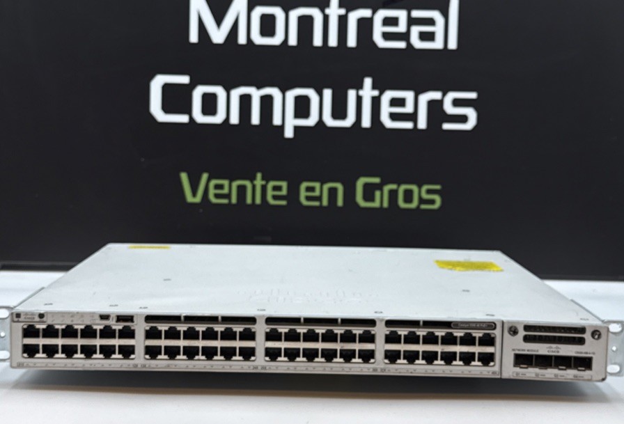 CISCO C9300-48P-E 48-Port Gbe PoE Switch /w C9300-NM-4-1G & 1x PSU *Blemished*