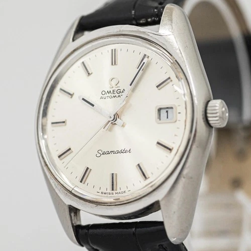 *Vintage 1971* OMEGA Seamaster Cal.565 Automatic Date Silver Swiss Made 35mm Men