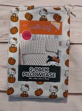 New Sanrio Hello Kitty Halloween Standard 2-Pack Pillowcase Fall Pumpkin Orange