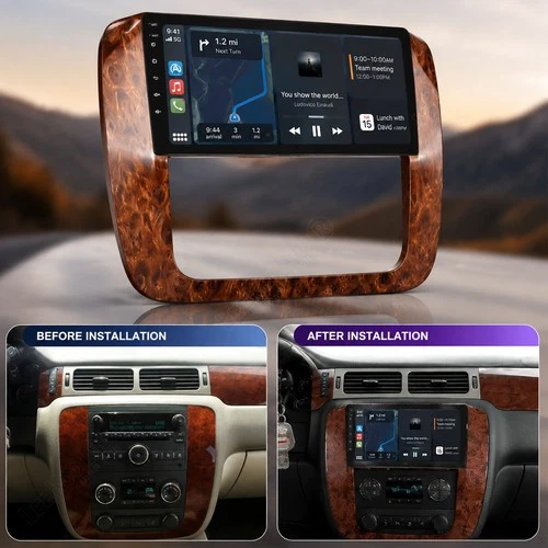 For GMC Yukon Chevy Tahoe Suburban 2007-2013 Car Radio CarPlay Android 15 GPS BT