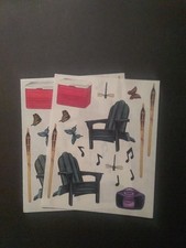 Creative Memories  Block Stickers  4" x 5"  Summertime  Lot of Two