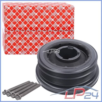 1X FEBI POULIE DAMPER DE VILEBREQUIN POUR BMW SÉRIE 5 E60 E61 525-535 6 E63 E64 - Photo 1/4