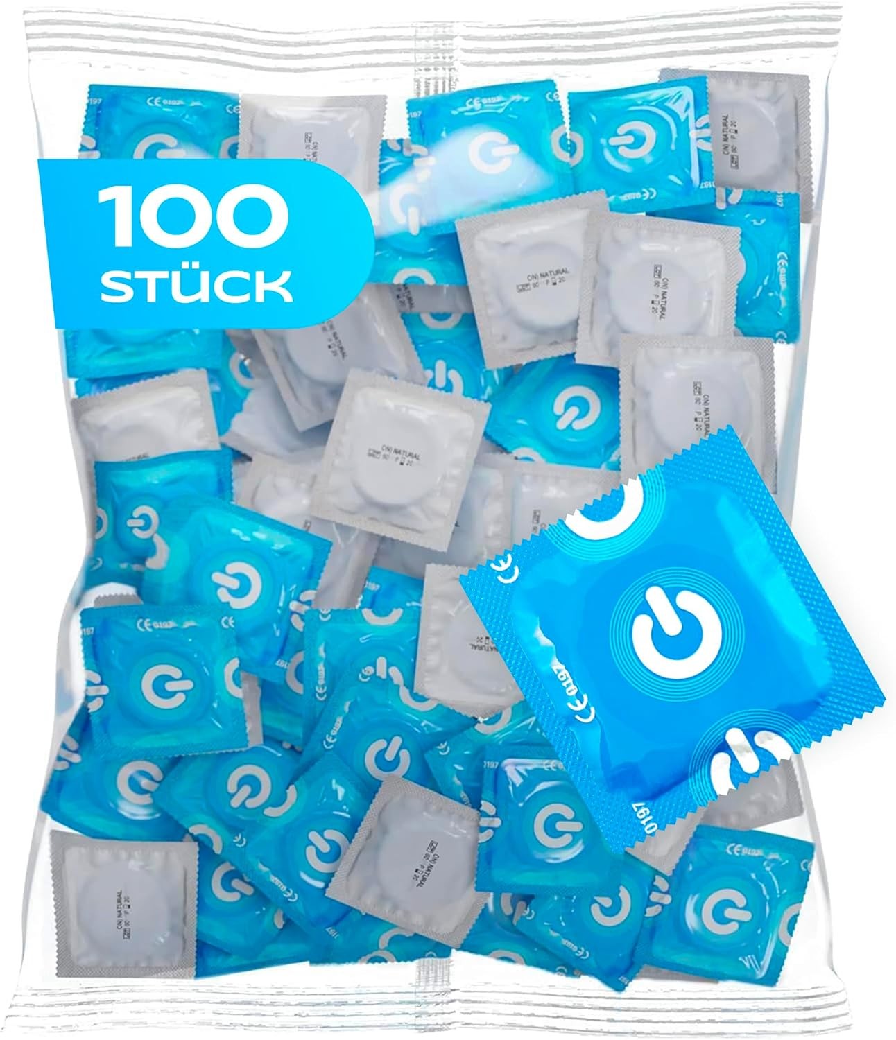 ON) Kondome Natural Feeling I 54 mm Breite I 100 Stück Packung I Premium