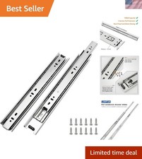 Reliable 12" Ball Bearing Drawer Slides - Full Extension, Quick Release Design