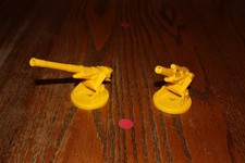 Matched Set of Two Marx Army Battleground Guns of Navarone Yellow Cannons - MPC