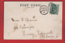 Mountain Ash Duplex postmark 246 Caerphilly Castle Miss Davies Barry Island 1903