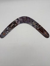 Hand Painted Wooden Boomerang Aboriginal Art Decor Souvenir Australia