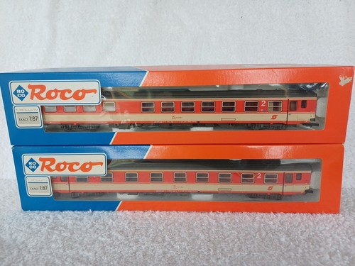 Roco HO 44852 und 44854 OBB Österreichische Eisenbahnen 1. Klasse Reisezugwagen  | Zustand: Used