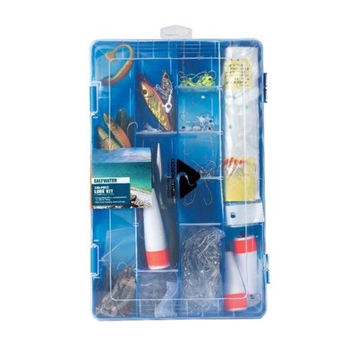140pc Saltwater Kit Plastic Fishing Tackle Storage Box Included.