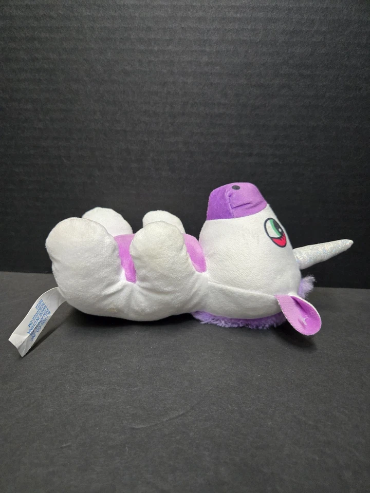 White Purple Unicorn Plush Stuffed Animal 20cm - Image 2 of 4
