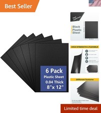 Flexible 8x12 Black Plastic Sheets - 6 Pack for Home Arts and Crafts