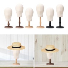 Mannequin Head Wig Head Hat Rack Fabric Head Multipurpose Standing Wig Display