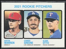 2022 Topps Heritage Austin Warren/Conner Greene/Glenn Otto Rookie Los Angeles
