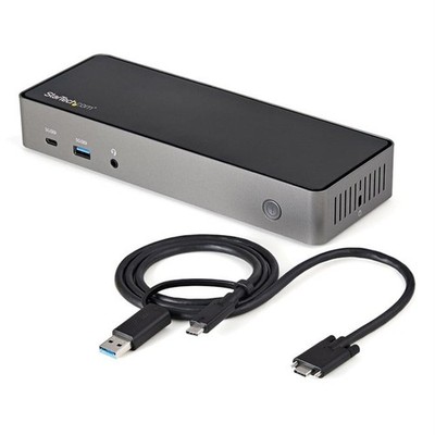 StarTech.com USB-C & USB-A-Dockingstation   Hybrid Universal-Laptop-Dockingstation mit drei Monitoren