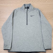 Nike 1/4 Zip Mens L Therma Training Top Shirt Pullover Golf Stretch DM1108-063
