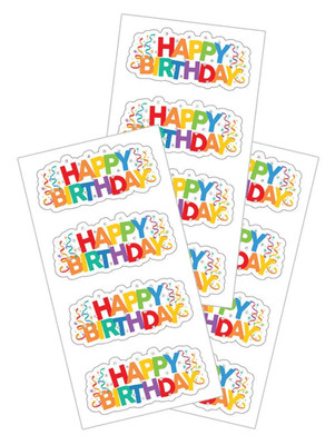 Happy Birthday Stickers Planner Supply Craft Scrapbook Envelope Seals