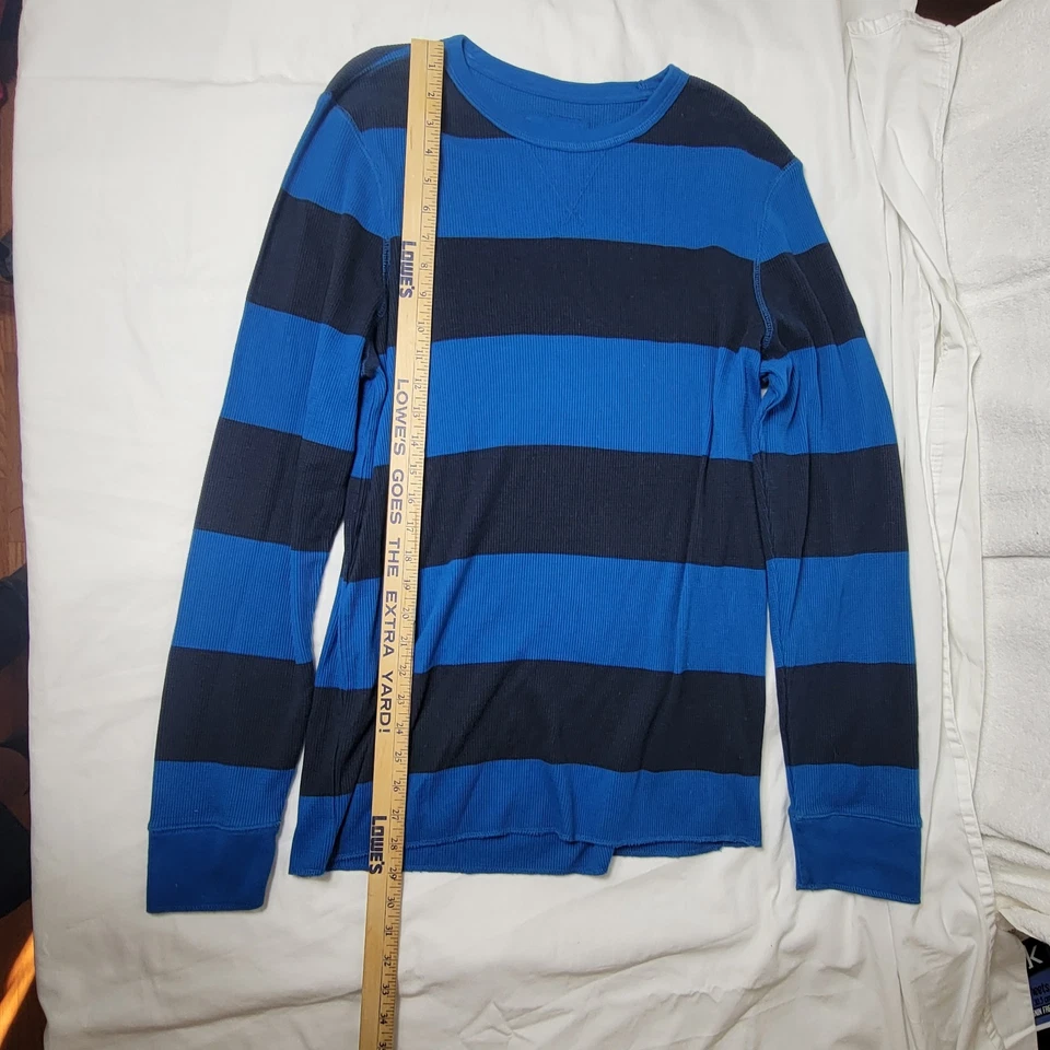 Camiseta térmica Urban Pipeline negra azul a rayas cuello redondo manga larga talla XL Foto 2 de 4