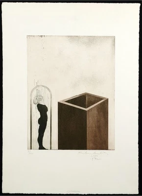 "Gefangen", 1972. Aquatinta Franz Anatol WYSS (*1940 SUI), handsigniert - Bild 1 von 3