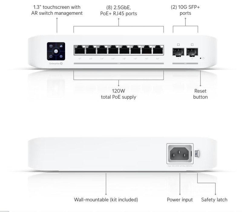 Ubiquiti USW-Enterprise-8-PoE UniFi Switch Enterprise 8 PoE