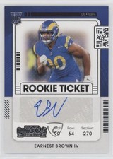 2021 Panini Contenders Rookie Ticket Earnest Brown IV #291 Auto 03rx