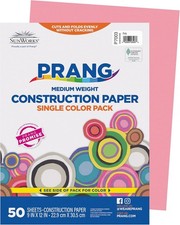 Prang Formerly SunWorks Construction Paper, Pink, 9" x 12", 50 Sheets