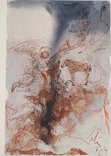 Salvador DALI: Angel And Aries, Original Lithograph Signed, 1967