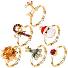 6 Pcs Childrens Rings Finger for Kids Festive Holiday Jewelry Costume
