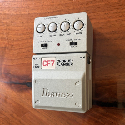 Ibanez CF7 Digital Chorus/Flanger Effects Pedal for Electric Guitar