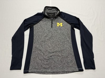 Michigan Wolverines NCAA Women s Camp David 1/4 Zip Long Sleeve Pullover Medium