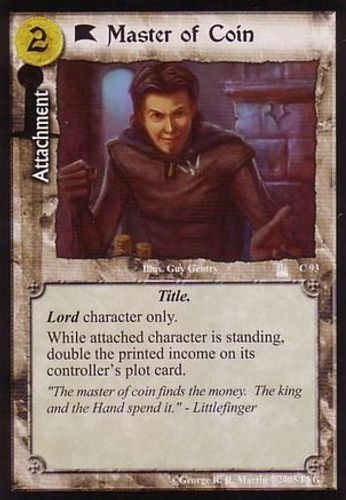 Master of Coin - A Reign of Kings - A Game of Thrones CCG - Imagen 1 de 6