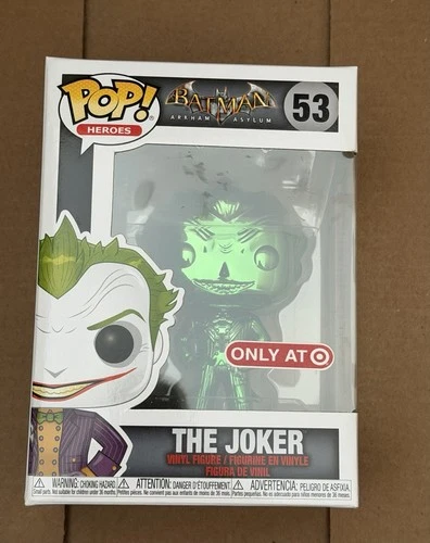 Funko Pop! Batman: Joker 53 Arkham Asylum Chrome Green Target Exclusive