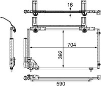 1X Mahle AC 471 000S Kondensator Klimaanlage FüR Honda