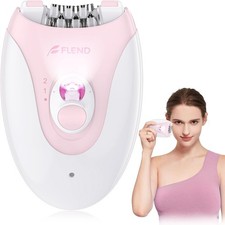 Smooth Glide Epilator for Women, Painless 2-Speed Hair Removal Device with LED L