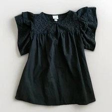 A New Day Ladies XS Black Capped Sleeve Blouse