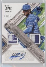2022 Panini Diamond Kings DK Material Signatures Purple 9/15 Otto Lopez Auto ii1