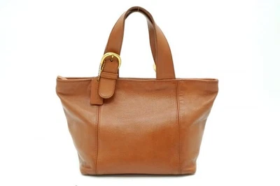 Coach Old COACH Sac Cabas Tote Vintage 4133 Cuir Marron Quincaillerie Or - Photo 1/4