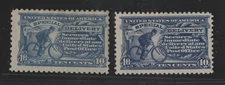 US 1915-1917 SPECIAL DELIVERY SCOTT #E10-E11, #E10 HINGED & #E11 NEVER HINGED