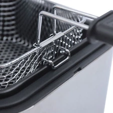 Electric Deep Fryer With Basket Small Fryer Stainless Steel Fish Fryer 1KW 2.5L!