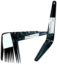 3 Pcs 6" x 8" inch Utility L Metal Wall Shelf Corner Bracket Support (BLACK)