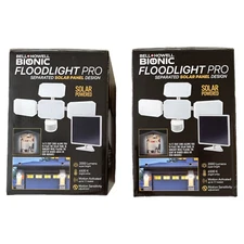 Bell Howell Bionic Solar Motion Activated LED White Floodlight  PRO (2 Pack)