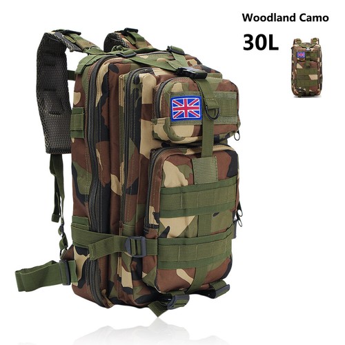 30L Outdoor Military Tactical Army Backpack Rucksack Camping Hiking Trekking Bag - Picture 17 of 25