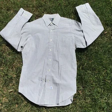 Polo Ralph Lauren Andrew Men Long Sleeve Dress Shirt Green 15 - 32/33 Cotton