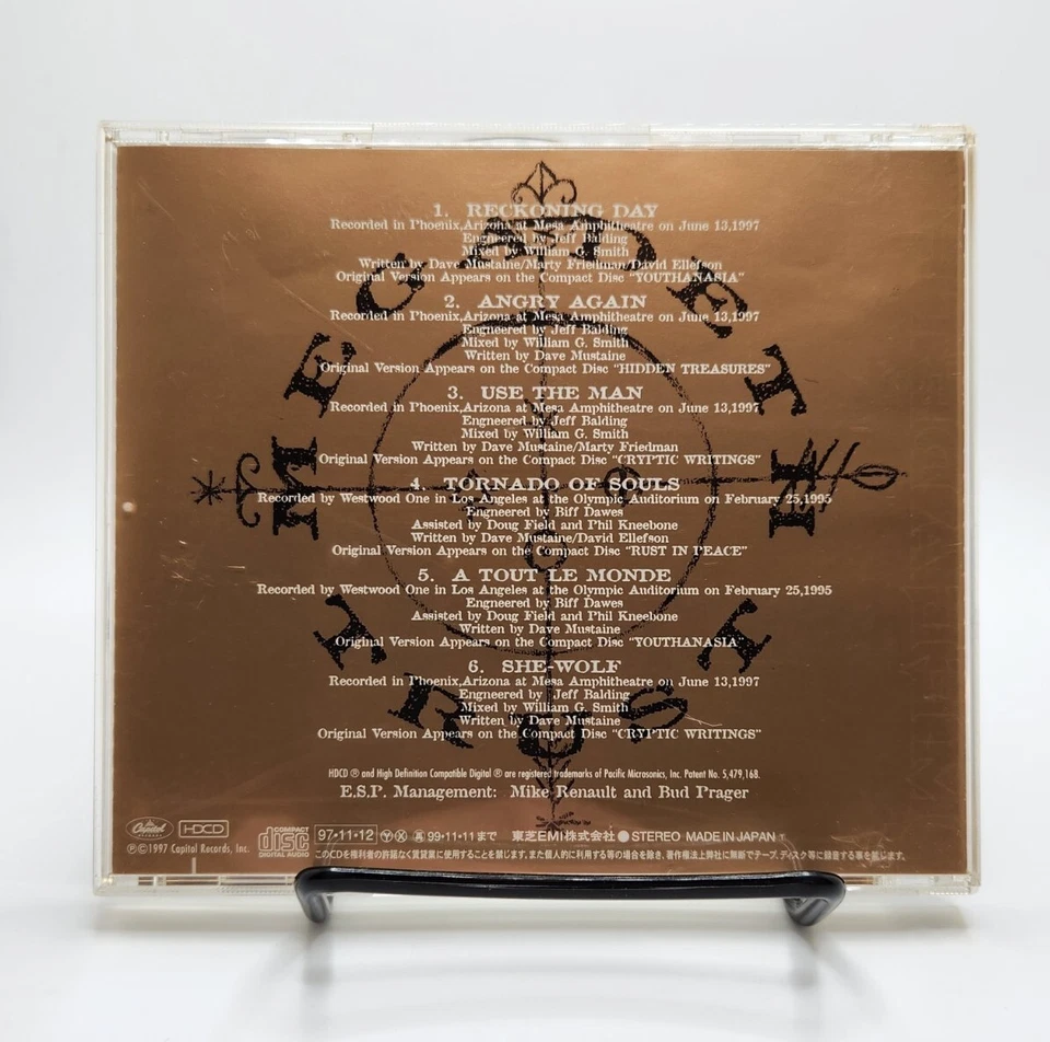 Megadeth Live Trax CD Complete with case & booklet 1997 Capitol JAPAN RELEASE - Imagem 2 de 4